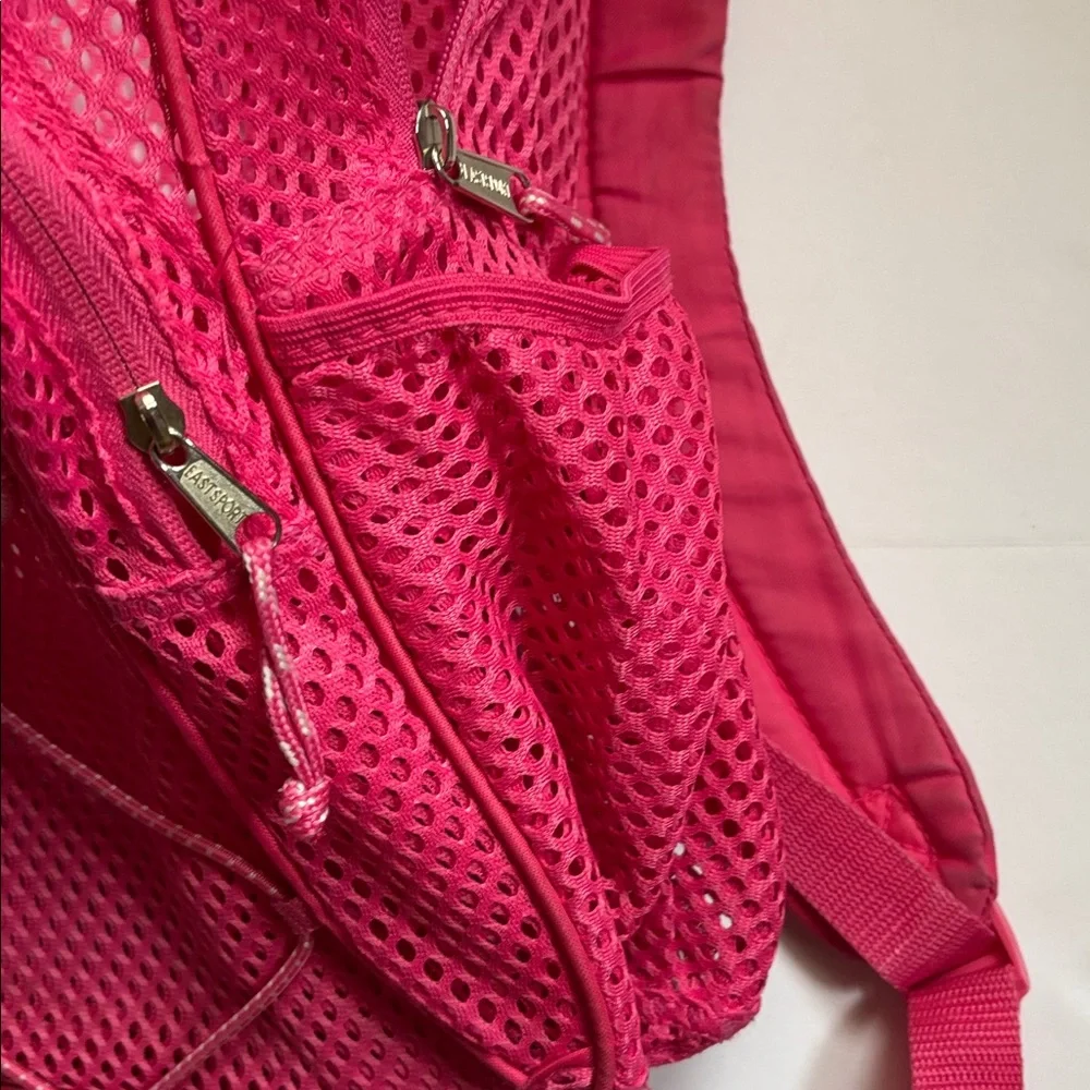 Eastport | Pink Mesh Bungee Cord Large Backpack Travel Events Sport Pink Barbie